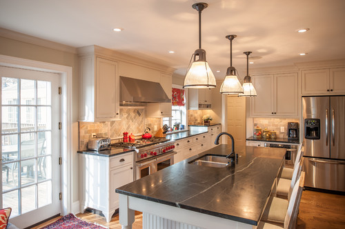 Gray Soapstone Kitchen Countertops Design Ideas Material Soapstone Stone Natural Tile Black And White Patina Scratches Modern Farmhouse